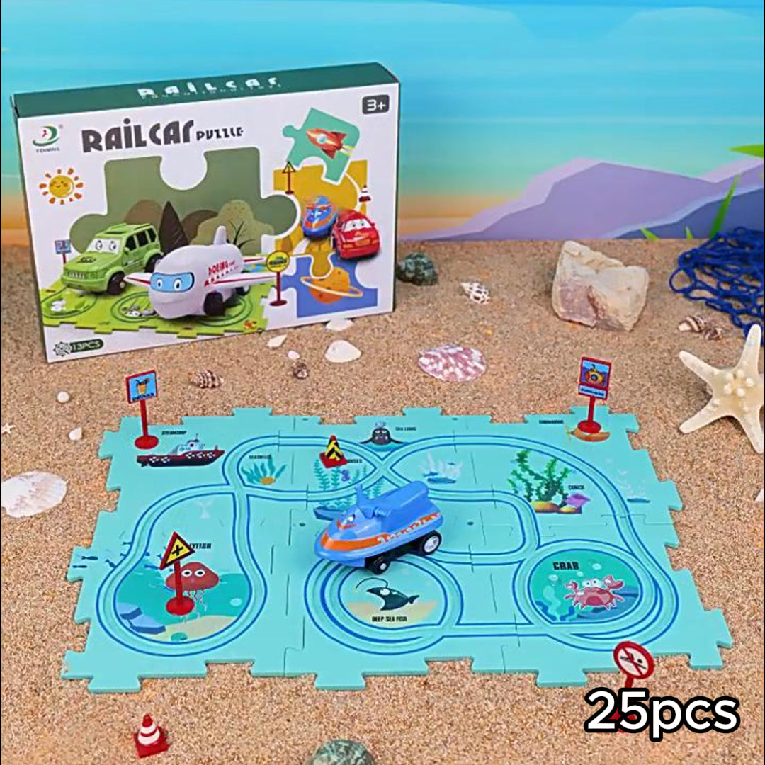 Adventure Tracks: Puzzle & Car Play Set
