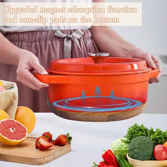 Magnetic Wooden Trivets for Hot Pots and Pans