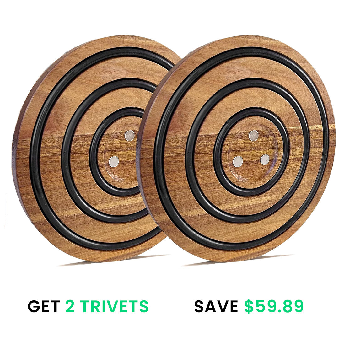 Magnetic Wooden Trivets for Hot Pots and Pans